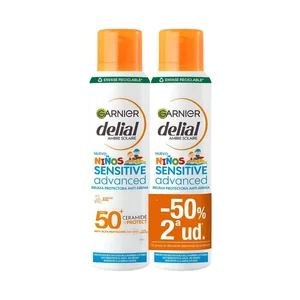 DELIAL Sensitive advanced niños Protector solar bruma con FPS 50+ (muy alto), especial niños 2 x 150 ml.