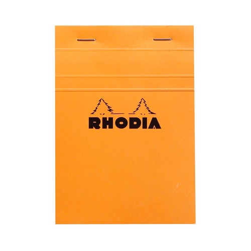 Bloc A6 (105x148) 80hj 80gr 5x5 naranja/negro. RHODIA