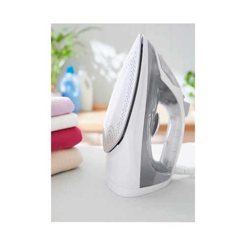 Plancha de vapor QILIVE Q.5843, suela cerámica, potencia 2400W.