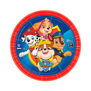 Imagen de Set de 8 platos de cartón de la Patrulla Canina, 23 cm, PATRULLA CANINA.