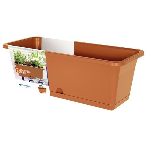 Kit de balconera con plato de 50cm, camelia terra PROSPERPLAST.