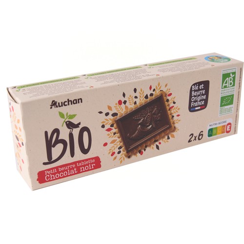 Galletas de mantequilla con chocolate negro ALCAMPO ECOLÓGICO 150 g.