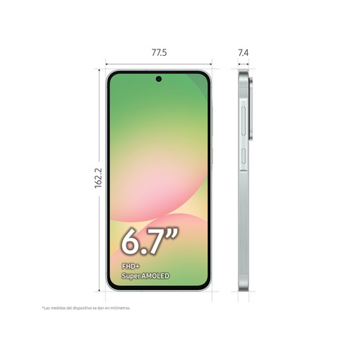 Smartphone Samsung Galaxy A56 5G pantalla 6,7" 256GB + 8GB RAM color oliva