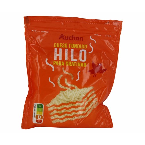 Queso en hilo fundido para gratinar PRODUCTO ALCAMPO, 200 g.