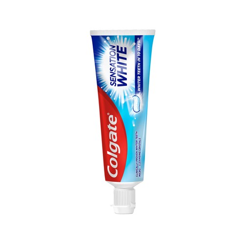 COLGATE Sensation Pasta de dientes con flúor, acción blanqueadora y microcristales limpiadores 75 ml.