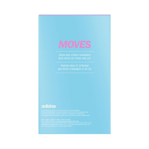 ADIDAS Moves Eau de toilette (agua de colonia) para mujer con aroma cítricos y lirios 100 ml.