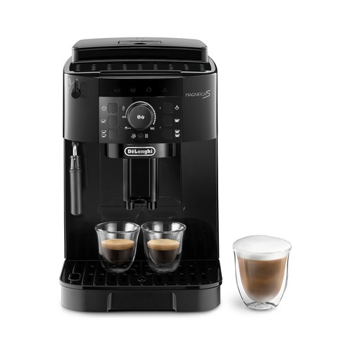 Cafetera espresso superautomática DELONGHI Magnifica S ECAM 12.121.B, color negro, 2 tazas, presión 15bar, molinillo, café en grano o molido, sistema Cappuccino, 1450W.