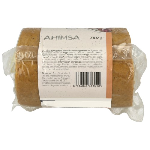 AHIMSA Filete seitán familiar ecológico AHIMSA 750 g.