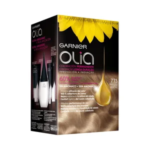 GARNIER Tinte de pelo color rubio canela, tono 7.13 GARNIER Olia.