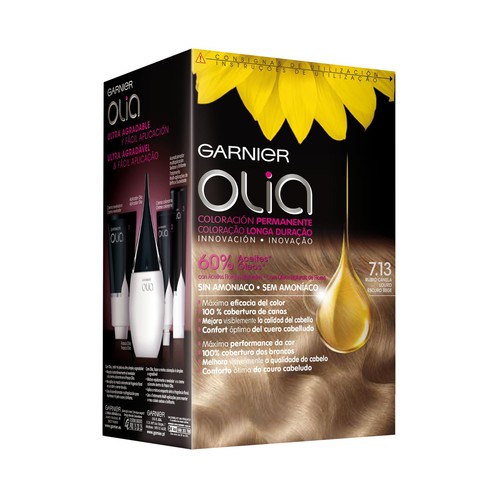 GARNIER Olia Tinte de pelo color rubio canela, tono 7.13.