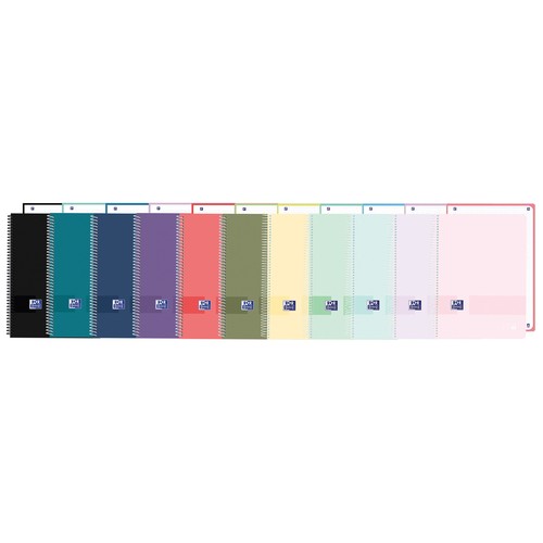 Cuaderno A4 Cuadrícula 5x5 Europeanbook 1 Live & Go, color Pastel surtidos. OXFORD