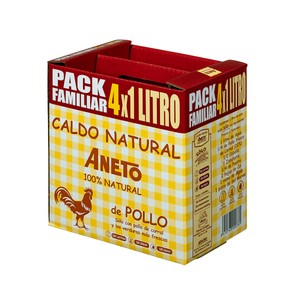 Imagen de ANETO Caldo de pollo 4 uds. 1 l.