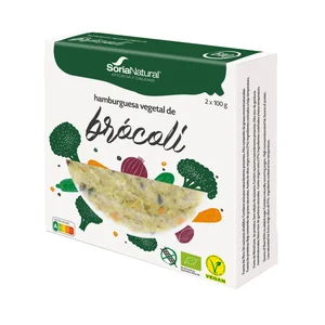 SORIA NATURAL Bio Burger vegetal de brócoli ecológico 2 x 100 g.