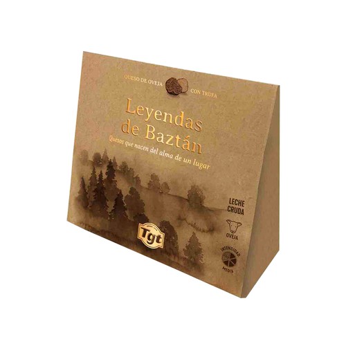 TGT Queso de oveja trufado Leyendas de Baztán TGT Cuña de 250g.