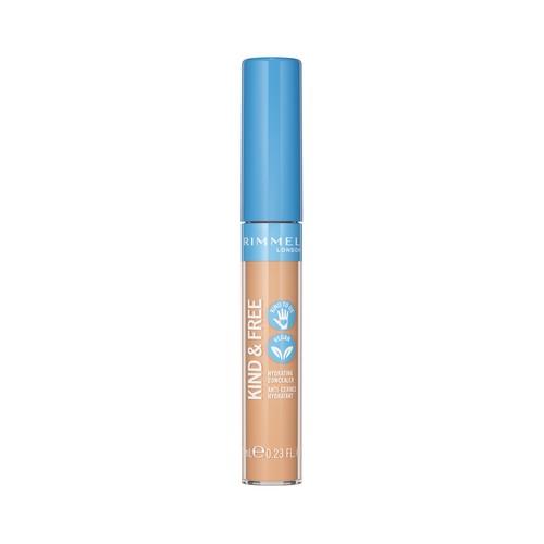 RIMMEL Kind & free tono 010 Fair Corrector hidratante con un 80% de ingredientes naturales.