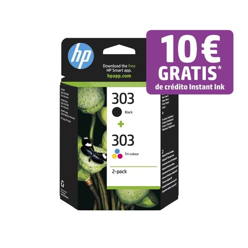 Combo de cartuchos de tinta HP 303. negro y color..