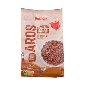 Imagen de AUCHAN Aros de avena cacao 400 gr
