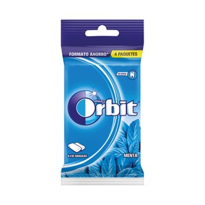 Chicles sabor a peppermint paquete 4 barritas. 56 g.