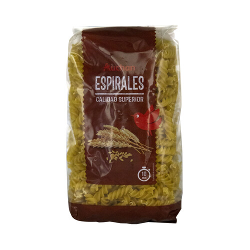 Pasta espirales PRODUCTO ALCAMPO paquete de 500 g.