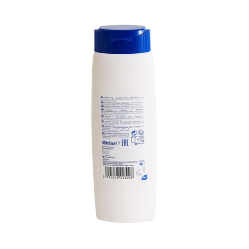 COSMIA Champú anticaspa reparador, para cabello seco o dañado 400 ml.
