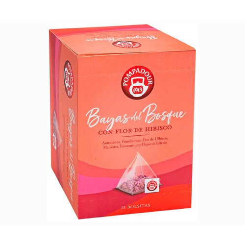 POMPADOUR Infusión bayas del bosque piramidal 15 uds. 30 g.