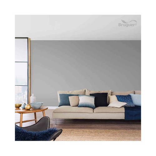 Pintura para paredes monocapa BRUGUER Colores del mundo Escandinavia Gris Suave, 4L.