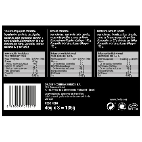 HELIOS Pack gourmet maridaje 135 g.