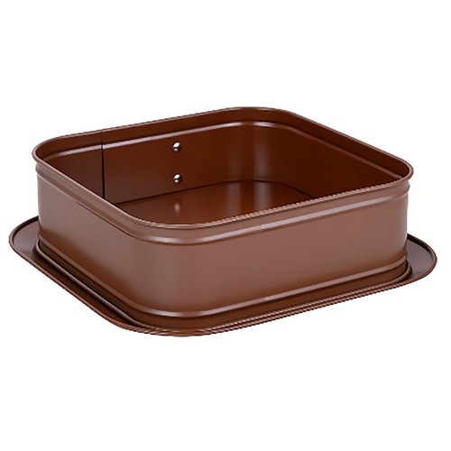 Molde desmontable cuadrado de acero con interior cerámico, 24cm, ALCAMPO.