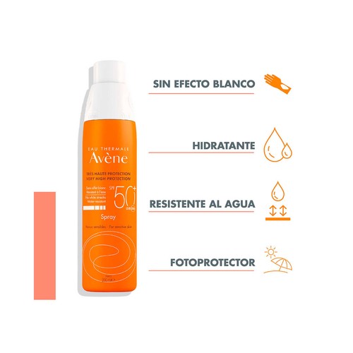 THERMALE AVÉNE Spray protector solar con FPS 50+ (muy alto) para pieles sensibles 200 ml.
