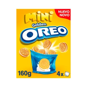 OREO Galletas Golden Mini rellenas de crema de vainilla 160 g.