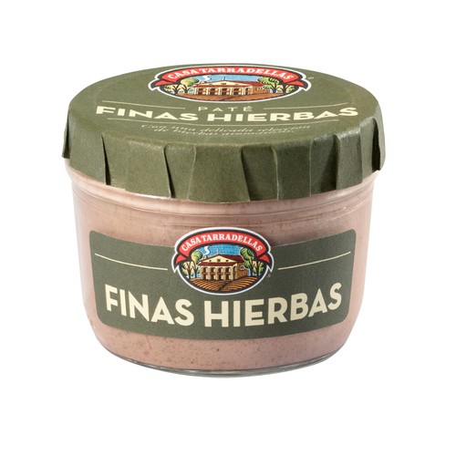 CASA TARRADELLAS Paté de hígado de cerdo a las finas hierbas frasco de 125 g.