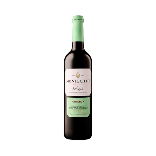 MONTECILLO Vino tinto crianza con D.O. Ca. Rioja botella 75 cl.