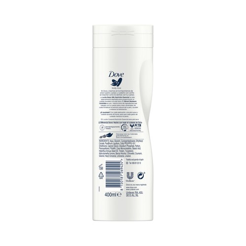 DOVE Body love Loción corporal nutritiva para pieles secas 400 ml.