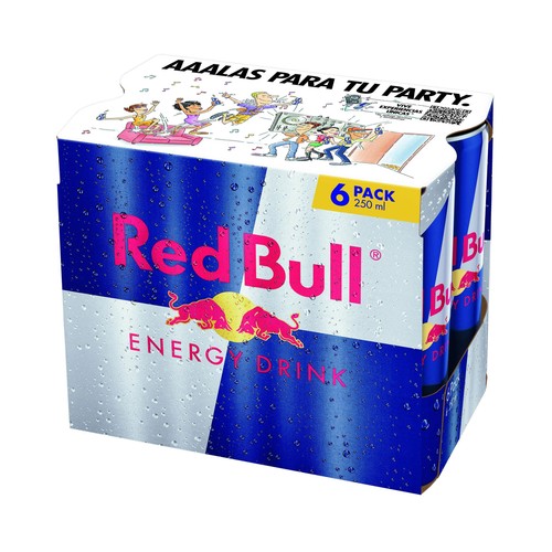 RED BULL Bebida energética pack 6 und x 250 ml.