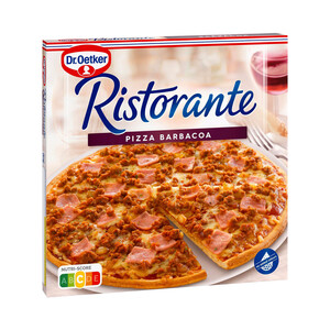 Imagen de DR. OETKER Pizza de masa fina y crujiente con carne de vacuno, jamón cocido y ketchup especiado Ristorante 340 g.