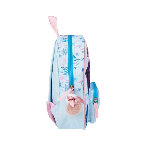Mochila preescolar color rosa diseño FROZEN DISNEY 20x29x6cm.