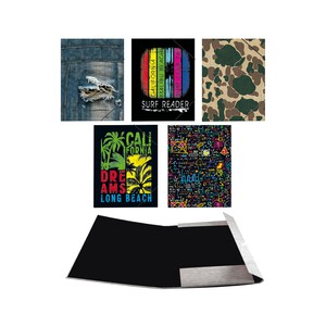 Imagen de Carpeta A4 de cartón forrado con diferentes diseños disponibles. BAGGUAY.