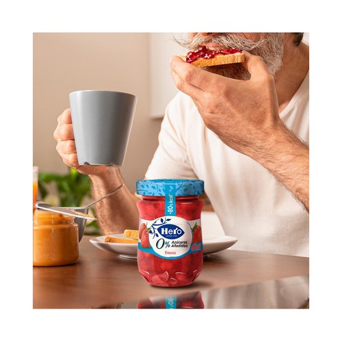 HERO 0% Confitura de fresa sin azúcares añadidos  280 g.
