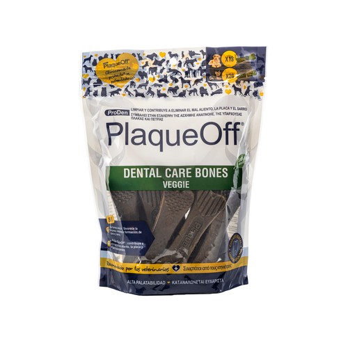 PLAQUEOFF Snacks para perros dental huesos PLAQUEOFF 480 g.