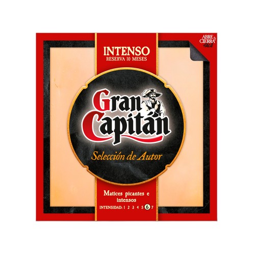 GRAN CAPITAN Queso mezcla (vaca y oveja) intenso con una maduración mínima de 10 meses 200 g. 