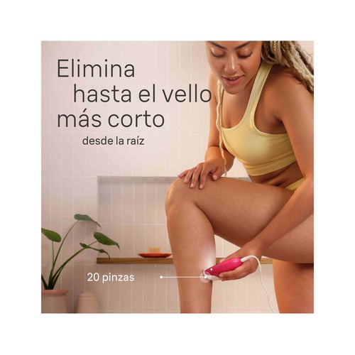 Depiladora eléctrica con cable BRAUN Silk-épil 3-000, 2 velocidades, sistema 20 pinzas, puntas SoftLift.