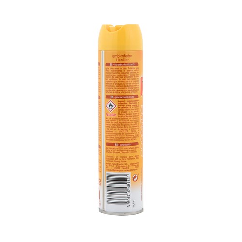 PRODUCTO ALCAMPO Ambientador en spray con aroma a vainilla 300 ml.