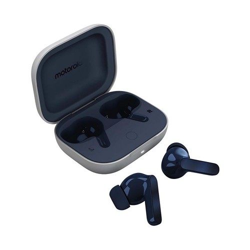 Auriculares Inalámbricos Bluetooth MOTOROLA Moto Buds Blueberry PG38C05748, estuche cargador, 9h de autonomía.