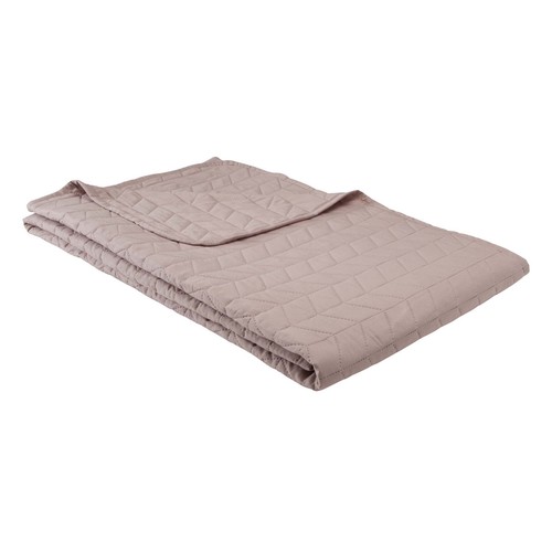 Colcha de microfibra color beige para cama individual, 180x220cm. ACTUEL