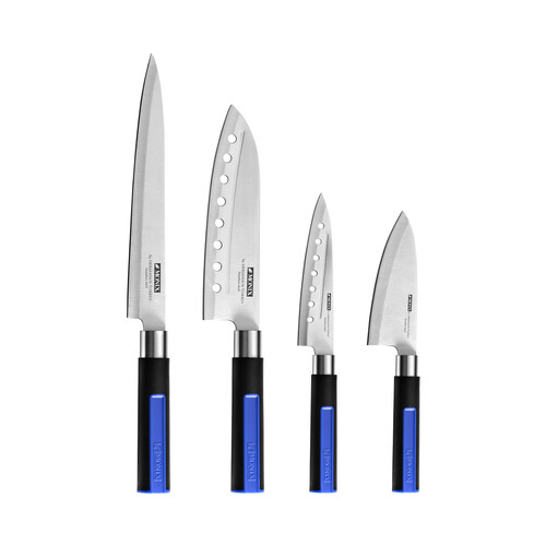 Set de 4 cuchillos de cocina tipo japonés, Solid+ MONIX.
