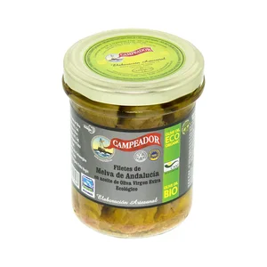 CAMPEADOR Melva de Andalucía, filetes en aceite de oliva virgen extra ecológica CAMPEADOR 135 g.