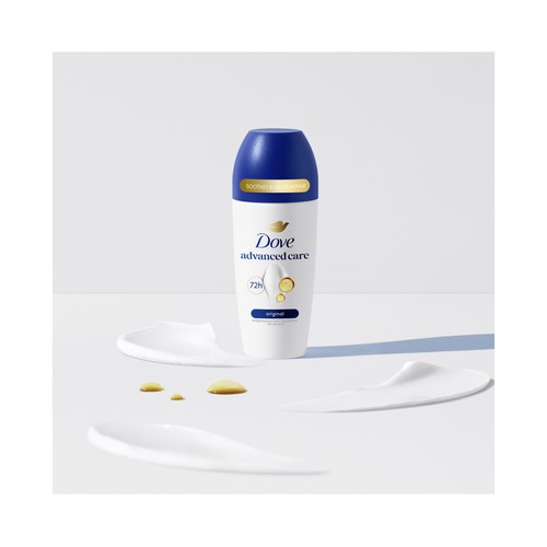 DOVE Advanced care original Desodorante roll on para mujer con protección antitranspirante hasta 48 horas 50 ml.
