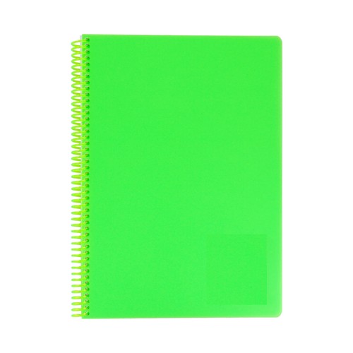 Cuaderno A5 polipropileno 80h 90gr, pauta 3 espiral surtido. AUCHAN