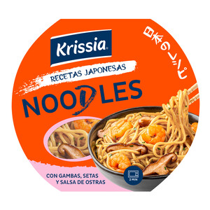 Imagen de KRISSIA Noodles de gambas, setas y otras receta japonesa 210 g.