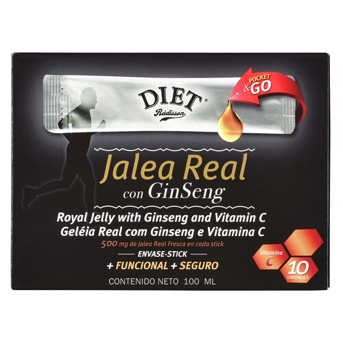 DIAT RADISSON Jalea real con Ginseng en viales monodosis 10 x 10 ml.
